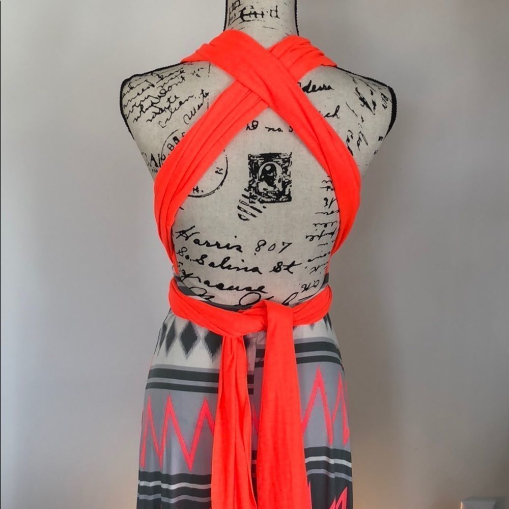 Neon Orange Versatile Dress